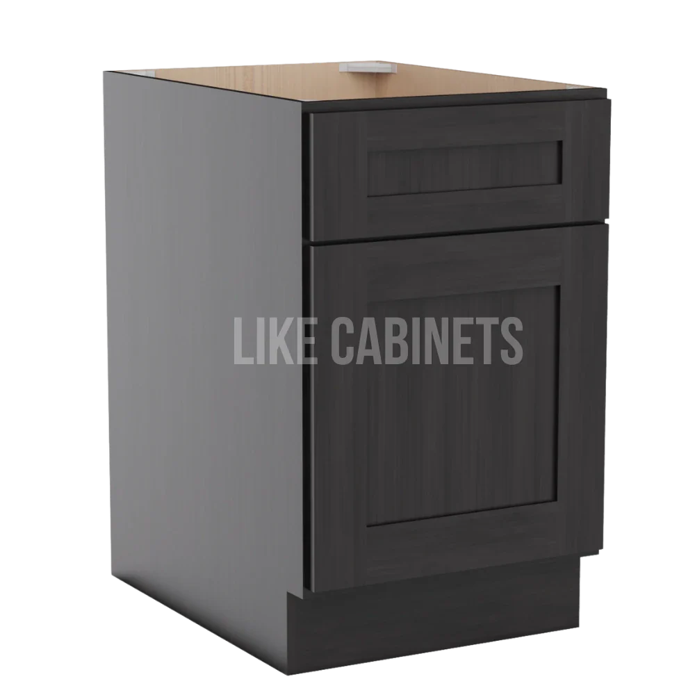 Smokey Ash Two Drawer Document File Base Cabinet