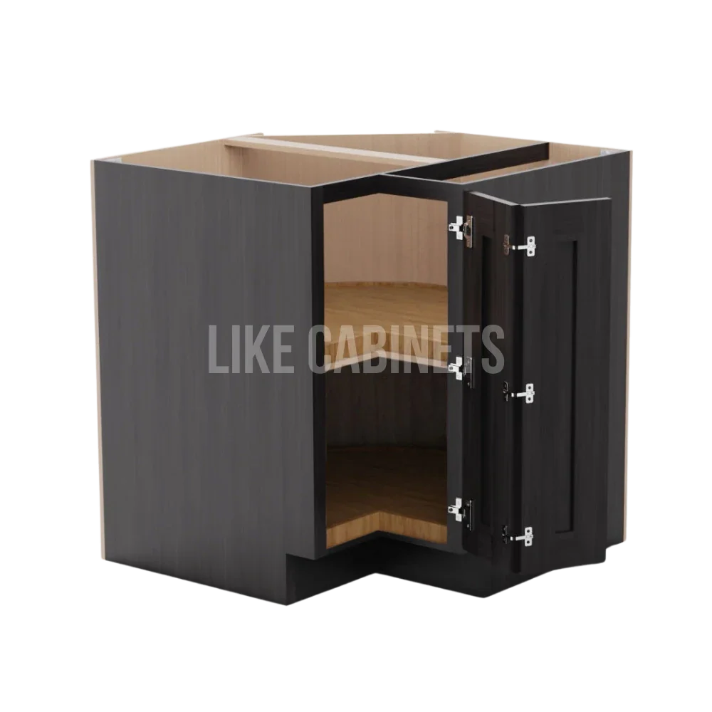 Smokey Ash Lazy Susan Base Cabinet