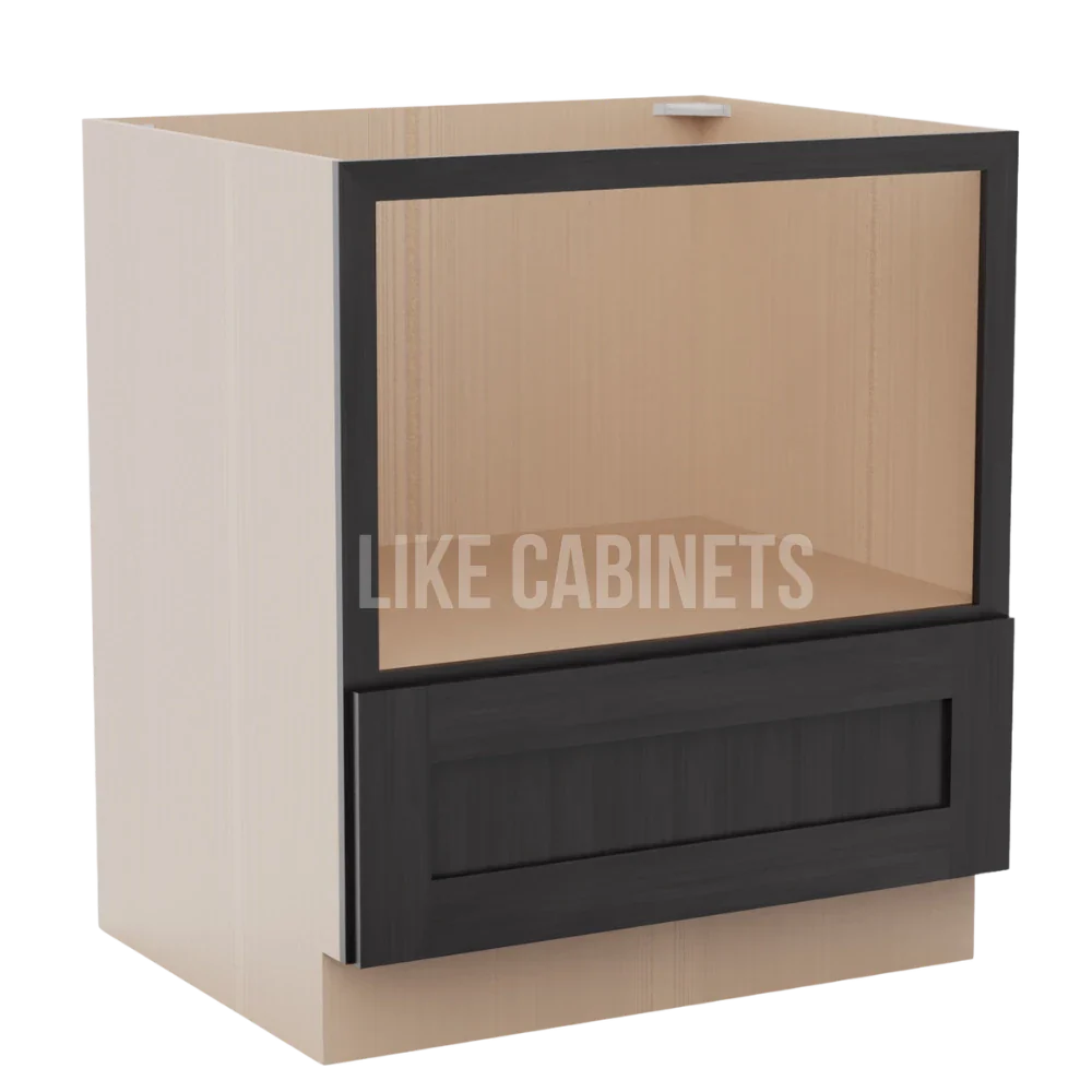 Smokey Ash Microwave Base Cabinet with Single Drawer