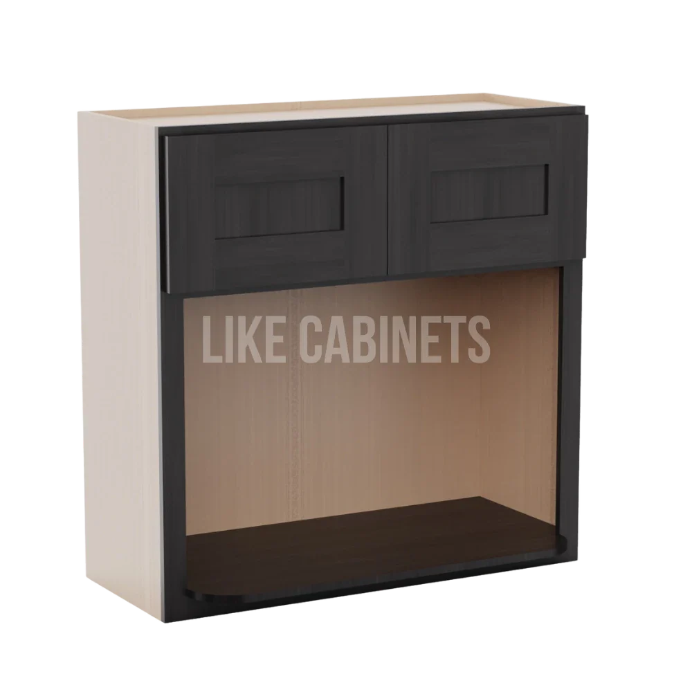 Smokey Ash Microwave Wall Cabinet