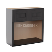 Smokey Ash Microwave Wall Cabinet
