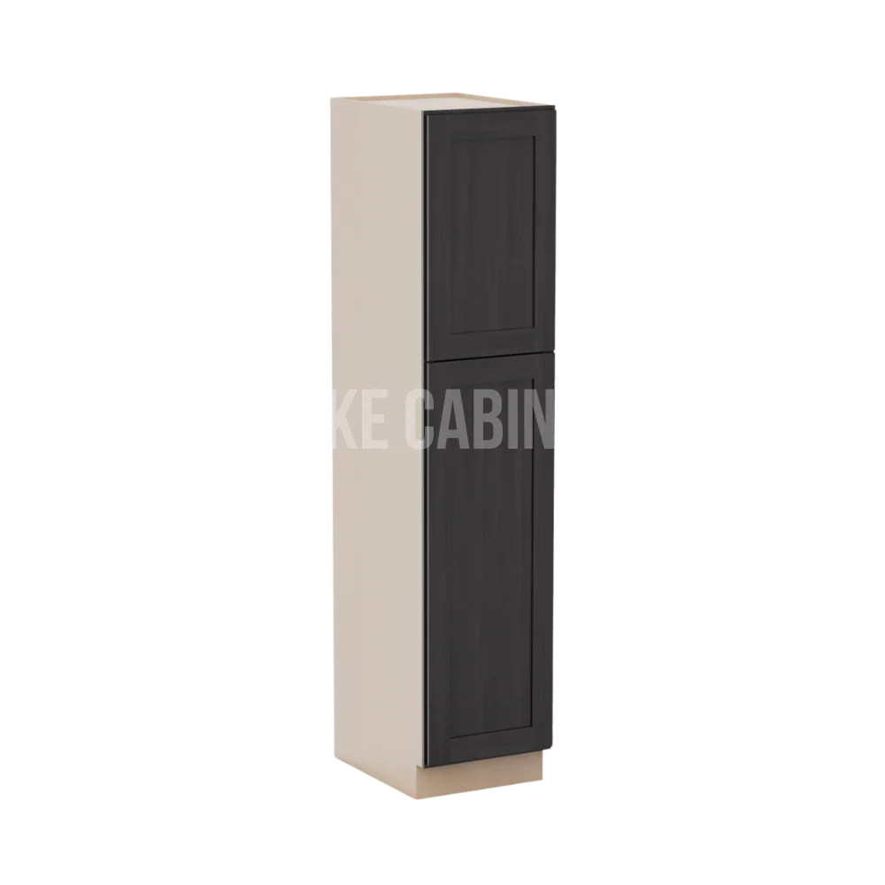 Smokey Ash 18'' W Two Single Door Utility Pantry Cabinet