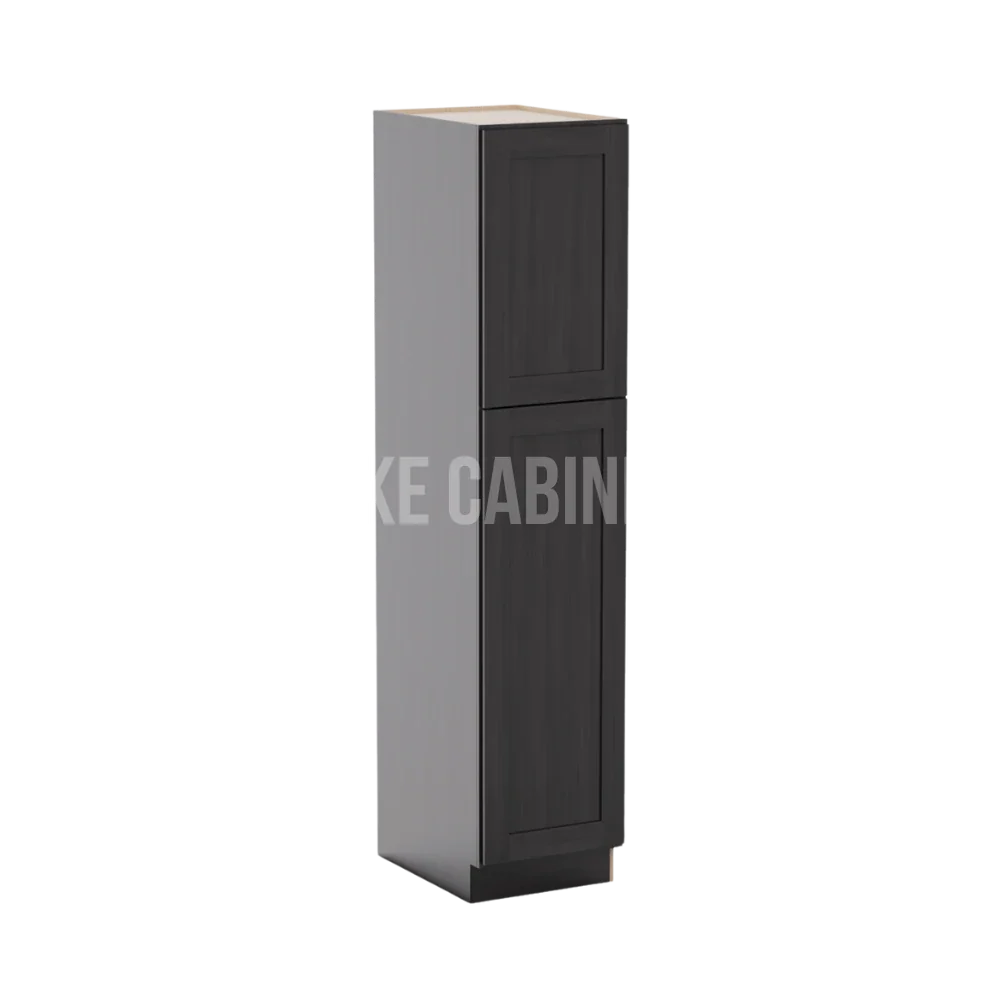 Smokey Ash 18'' W Two Single Door Utility Pantry Cabinet