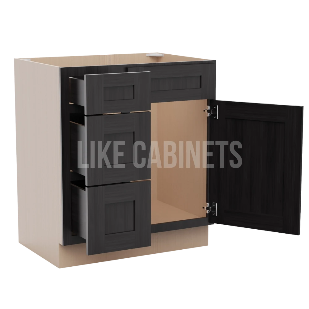 Smokey Ash 30'' W Vanity Combo with Drawers