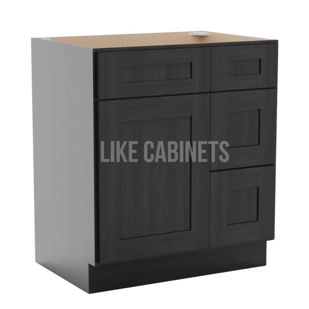 Smokey Ash 30'' W Vanity Combo with Drawers