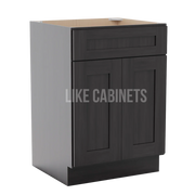 Smokey Ash Single Vanity Sink Base Cabinet