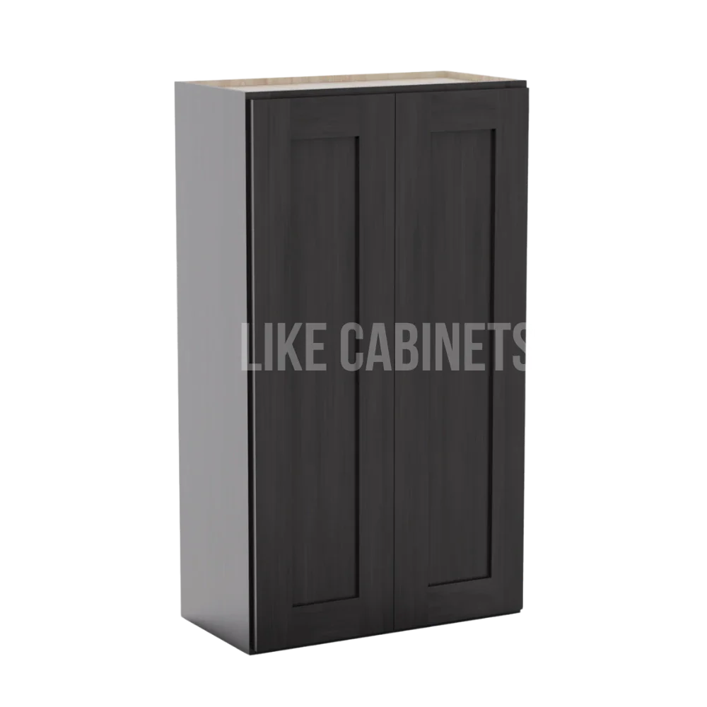 Smokey Ash 24″ Diagonal Corner Wall Cabinet