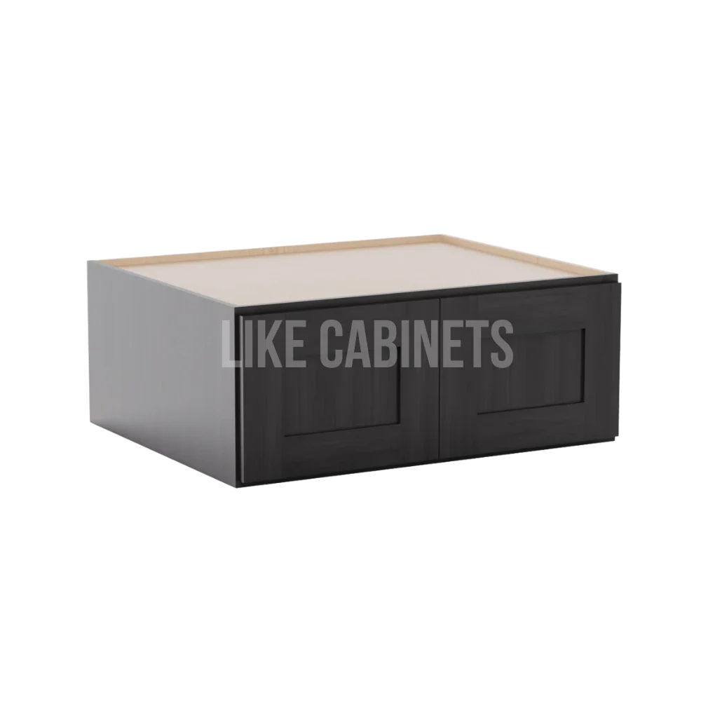 Smokey Ash 30'' W Refrigerator Wall Cabinet 24'' Deep