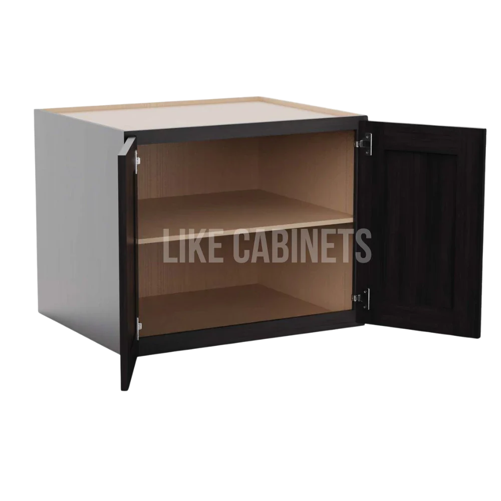 Smokey Ash 24'' H Refrigerator Wall Cabinet 24'' Deep