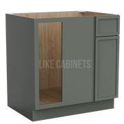 Slim Aston Green Blind Corner Base Cabinet (L/R interchangeable)