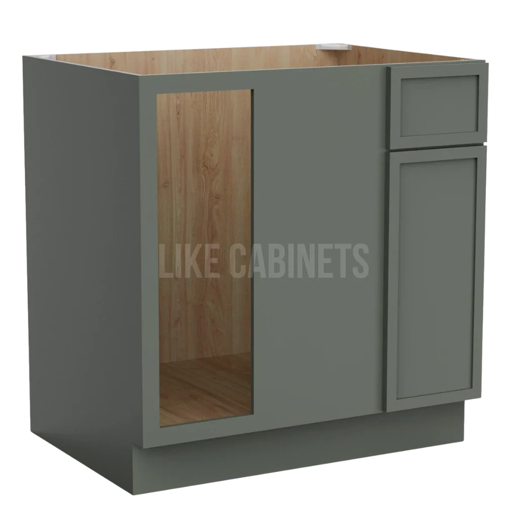Slim Aston Green Blind Corner Base Cabinet (L/R interchangeable)