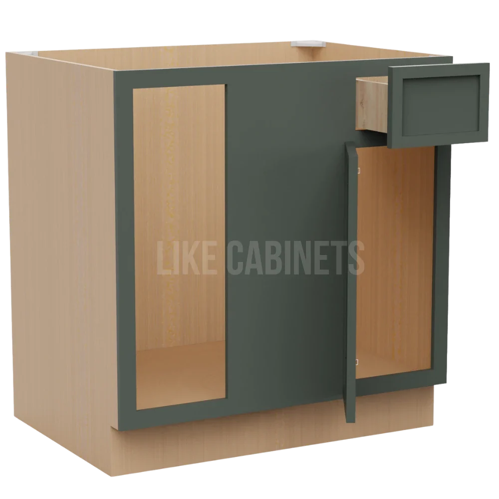 Slim Aston Green Blind Corner Base Cabinet (L/R interchangeable)