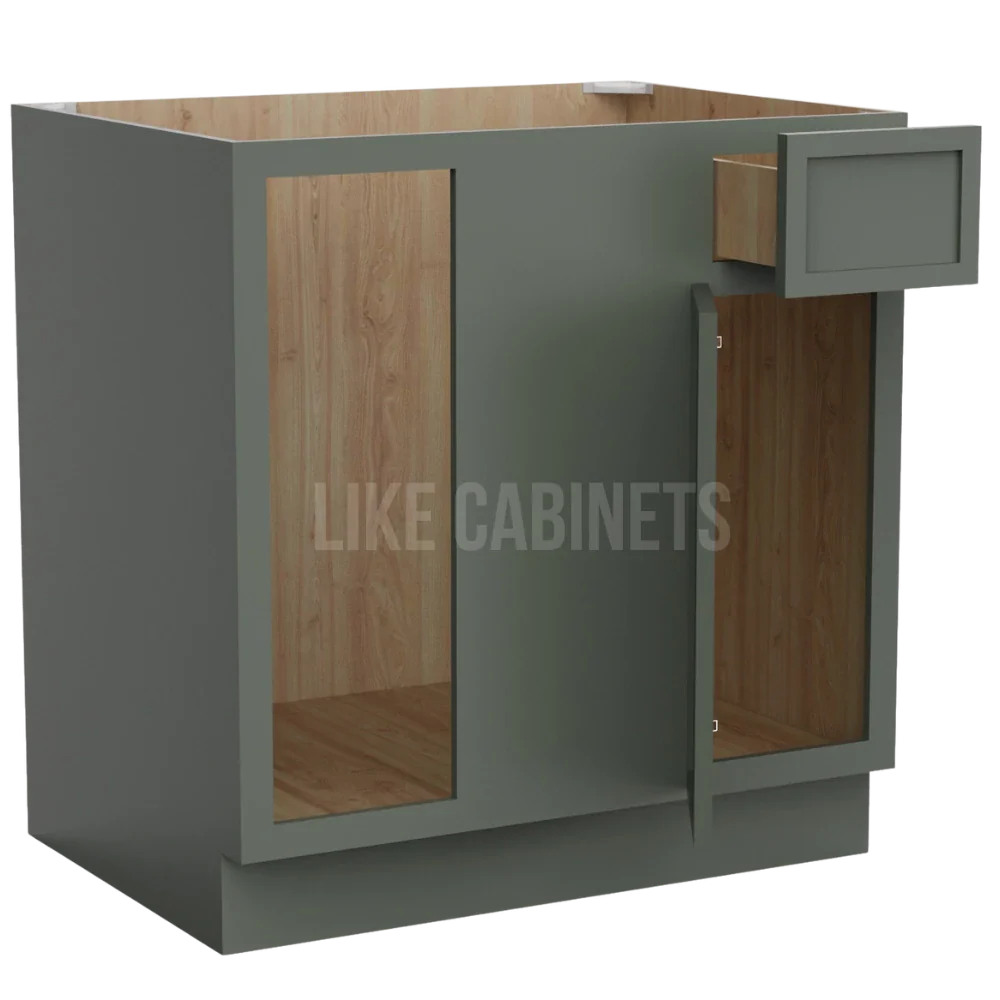 Slim Aston Green Blind Corner Base Cabinet (L/R interchangeable)