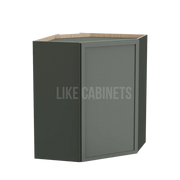 Slim Aston Green 24'' Diagonal Corner Wall Cabinet