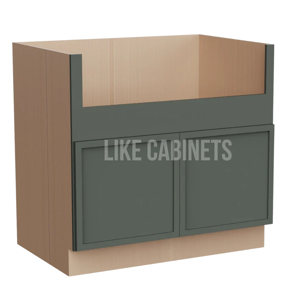 Slim Aston Green Farmhouse Sink Base