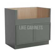 Slim Aston Green Farmhouse Sink Base