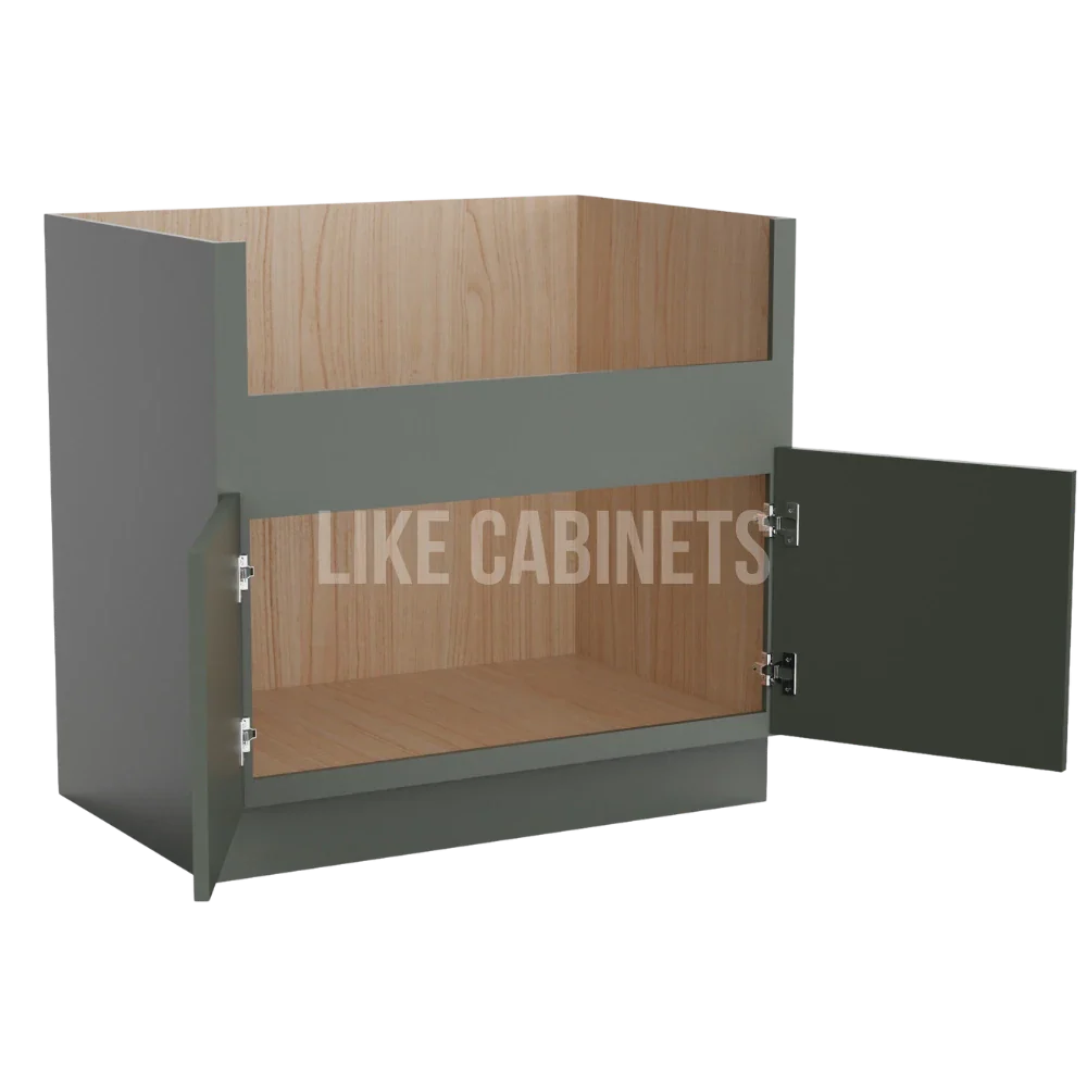 Slim Aston Green Farmhouse Sink Base