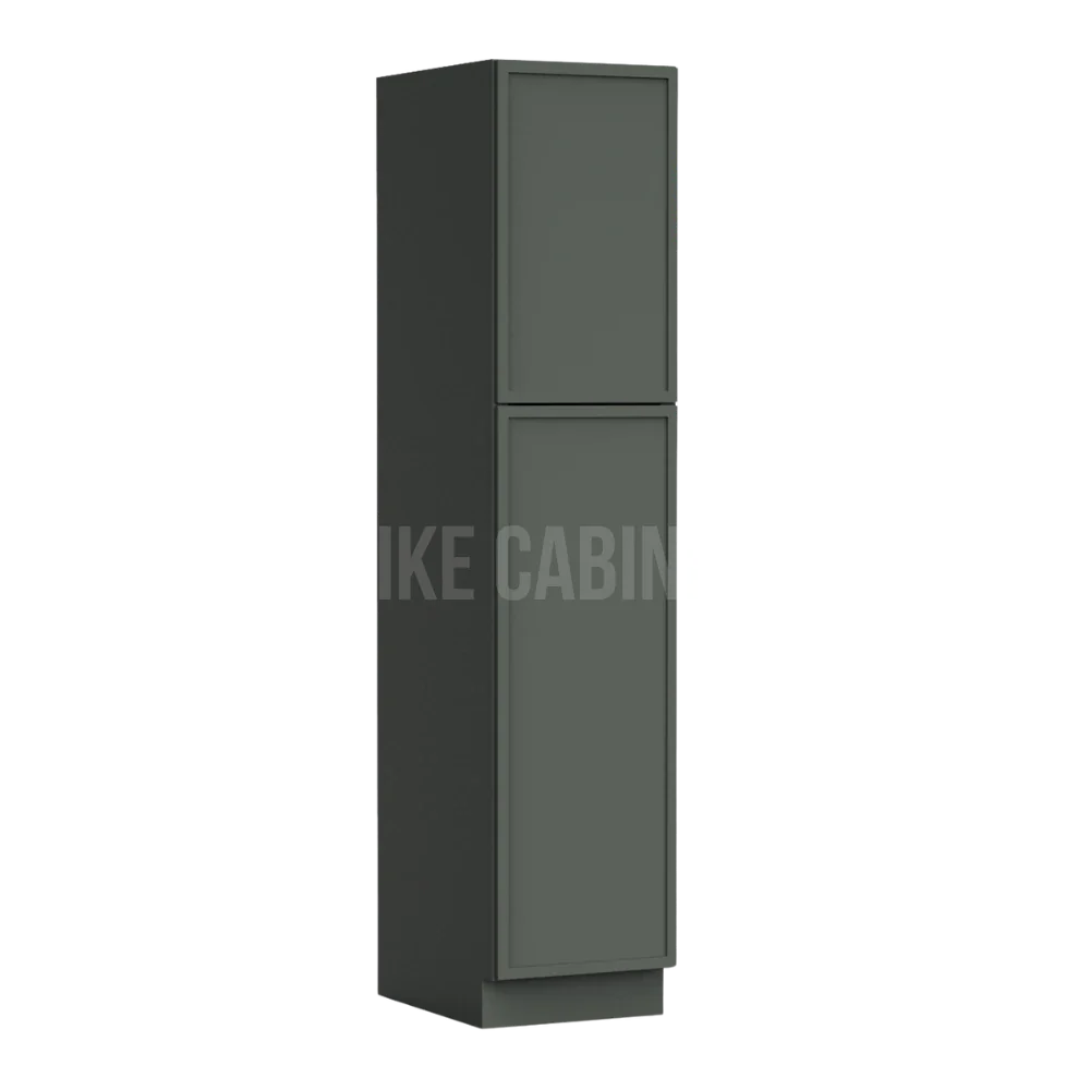 Slim Aston Green 18'' W Two Single Door Utility Pantry Cabinet