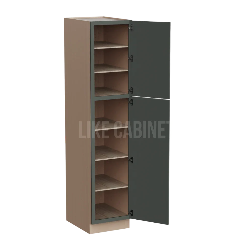 Slim Aston Green 18'' W Two Single Door Utility Pantry Cabinet