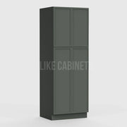 Slim Aston Green 30''W Two Double Door Utility Pantry Cabinet