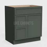 Slim Aston Green 30'' W Vanity Combo with Drawers