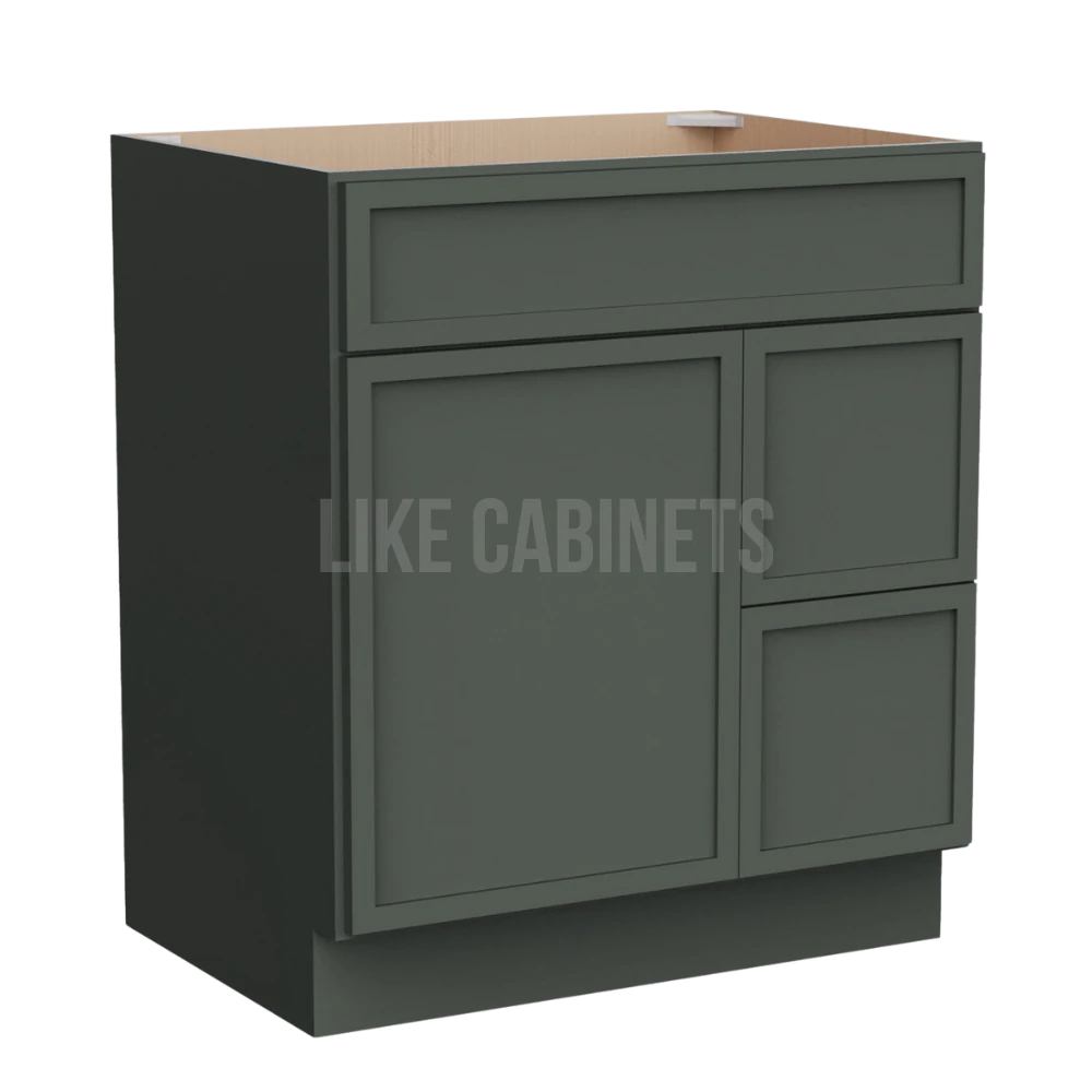 Slim Aston Green 30'' W Vanity Combo with Drawers