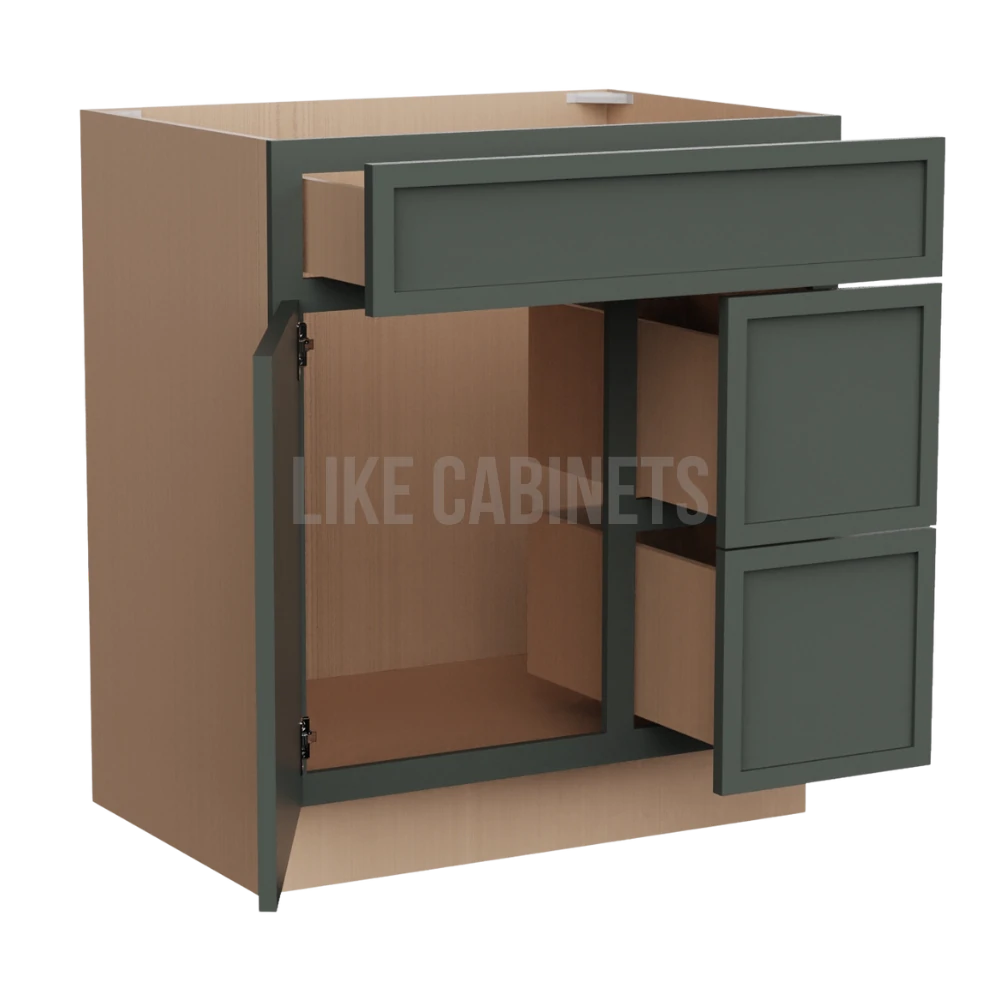 Slim Aston Green 30'' W Vanity Combo with Drawers