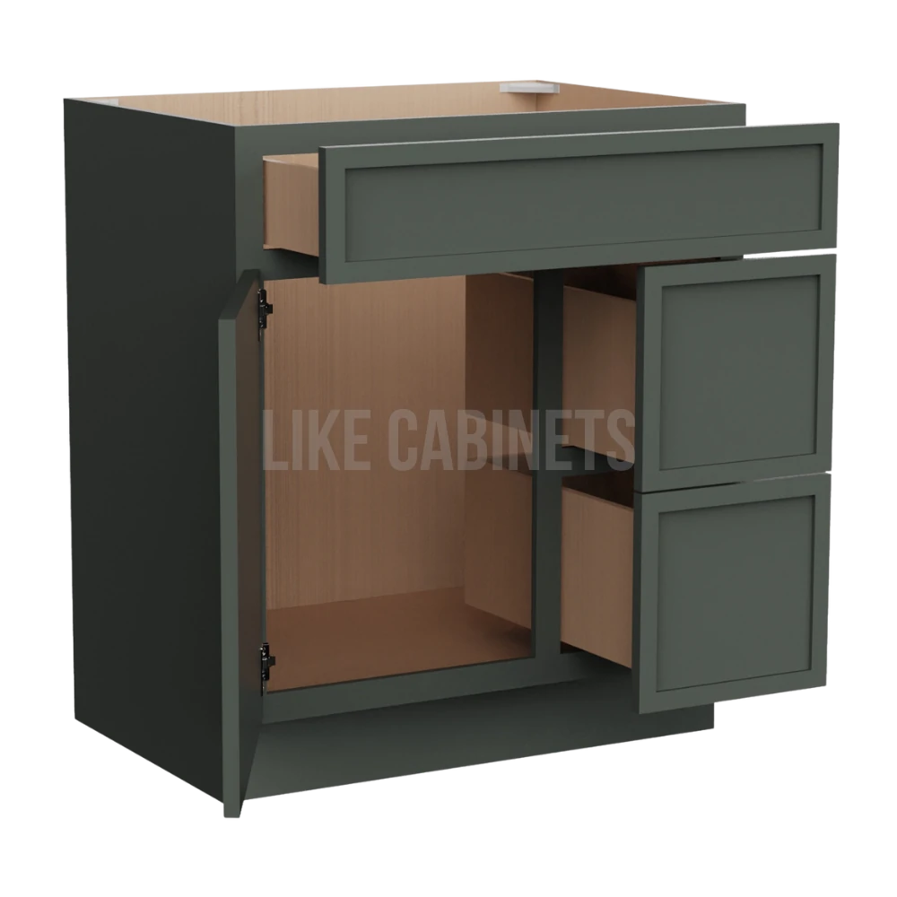 Slim Aston Green 30'' W Vanity Combo with Drawers