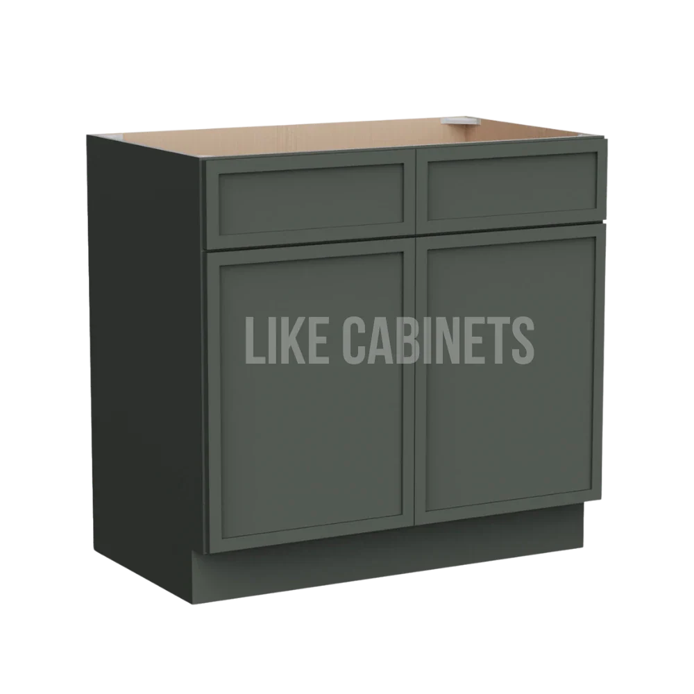 Slim Aston Green Vanity Sink Base Cabinet