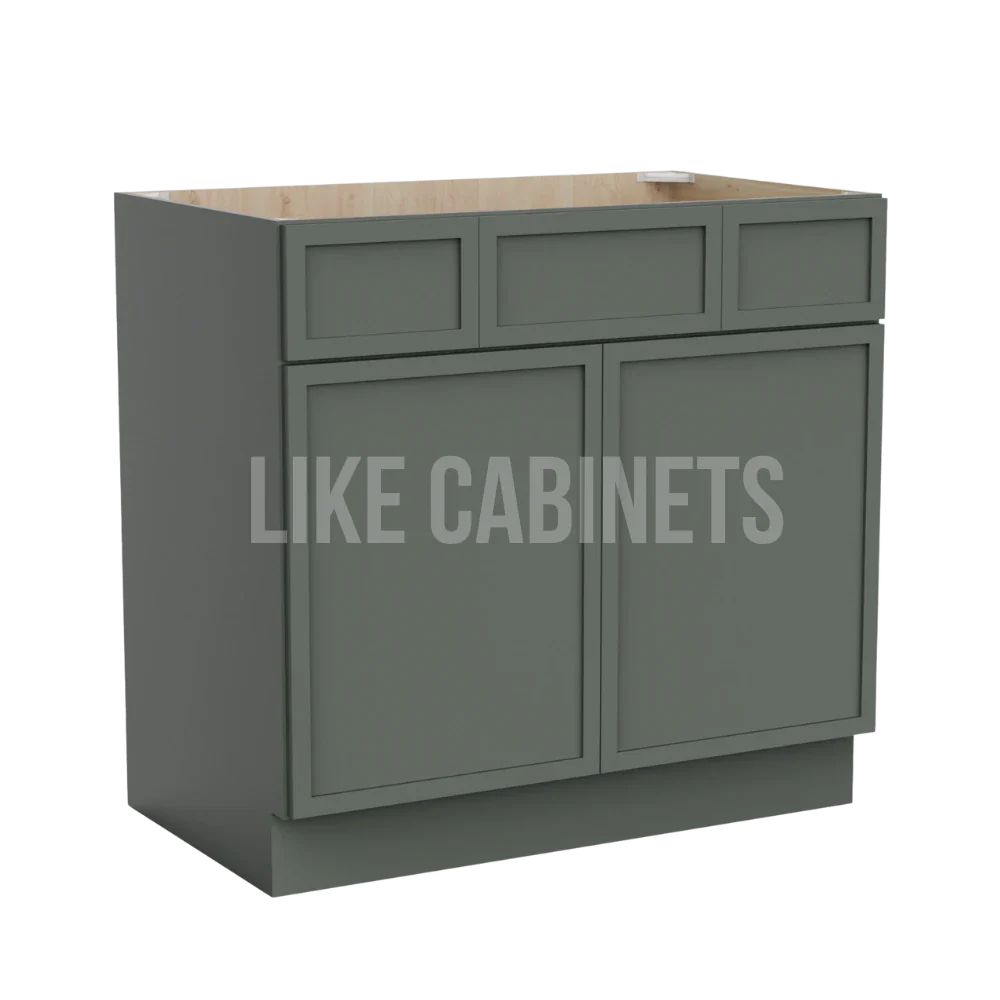 Slim Aston Green Vanity Combo Cabinet