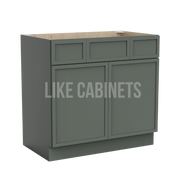 Slim Aston Green Vanity Combo Cabinet