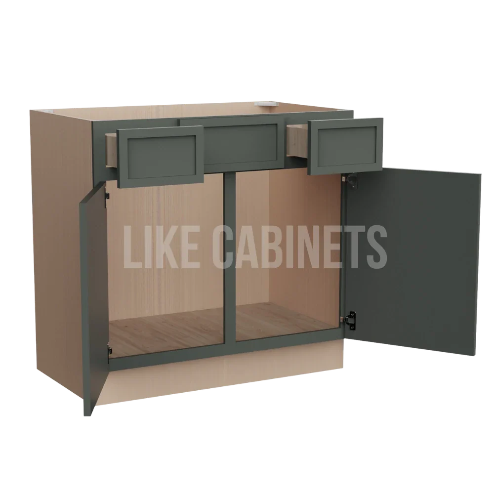 Slim Aston Green Vanity Combo Cabinet