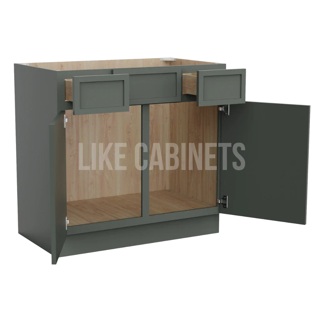 Slim Aston Green Vanity Combo Cabinet