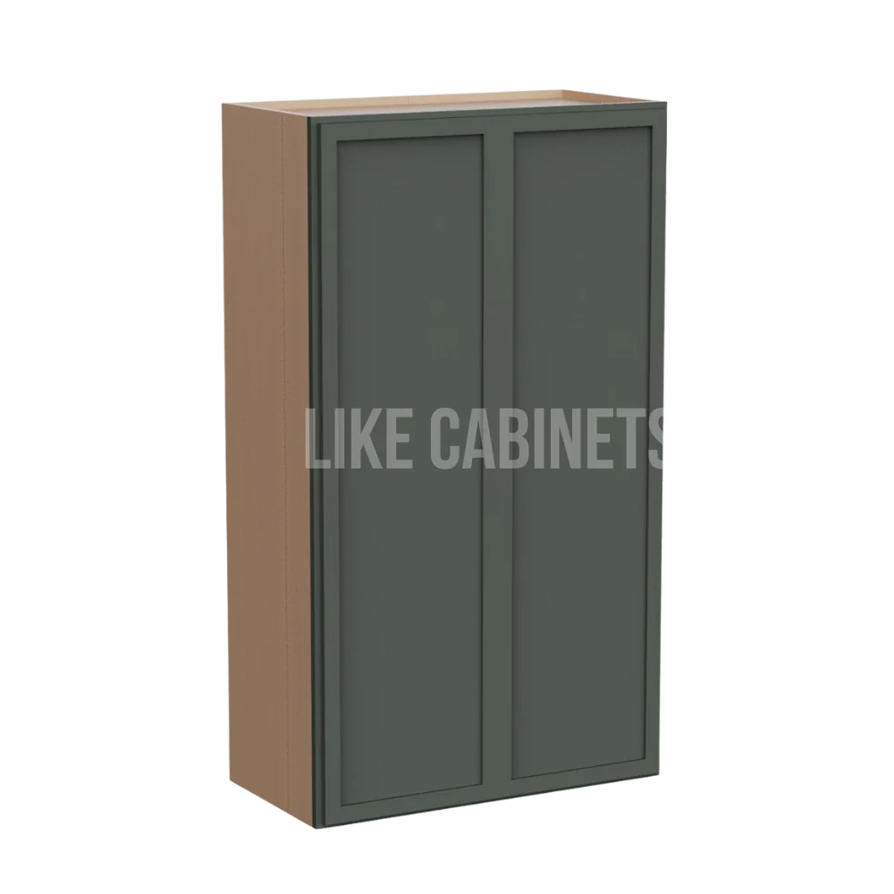 Slim Aston Green 24″ Diagonal Corner Wall Cabinet