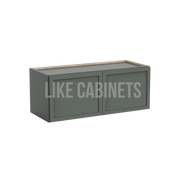 Slim Aston Green 12'' H Double Door Wall Cabinet