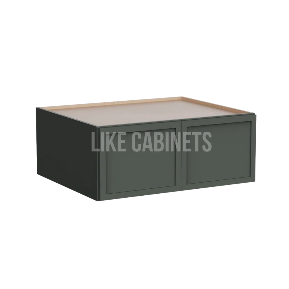 Slim Aston Green 30'' W Refrigerator Wall Cabinet 24'' Deep