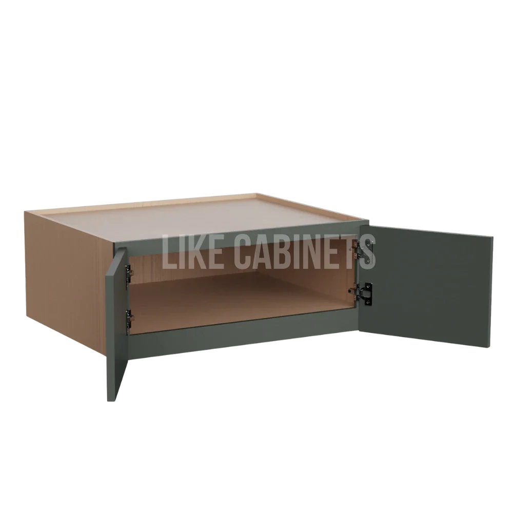 Slim Aston Green 30'' W Refrigerator Wall Cabinet 24'' Deep