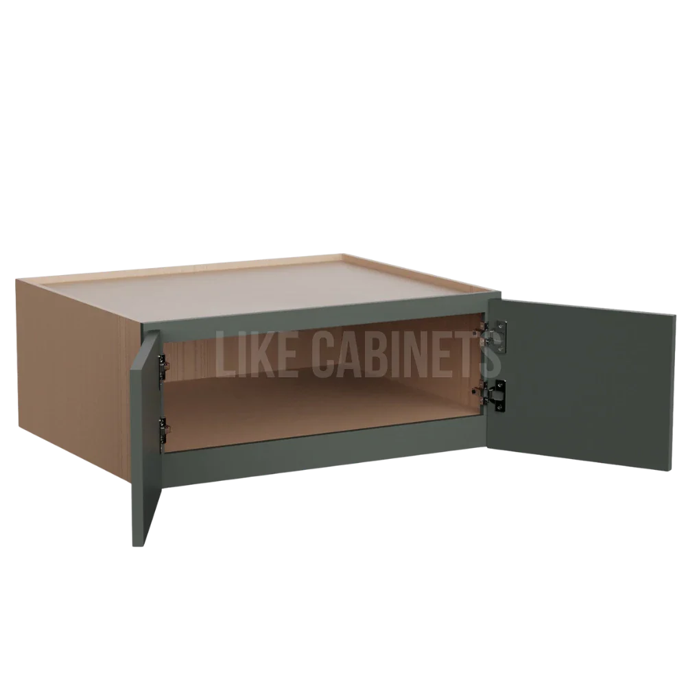 Slim Aston Green 30'' W Refrigerator Wall Cabinet 24'' Deep