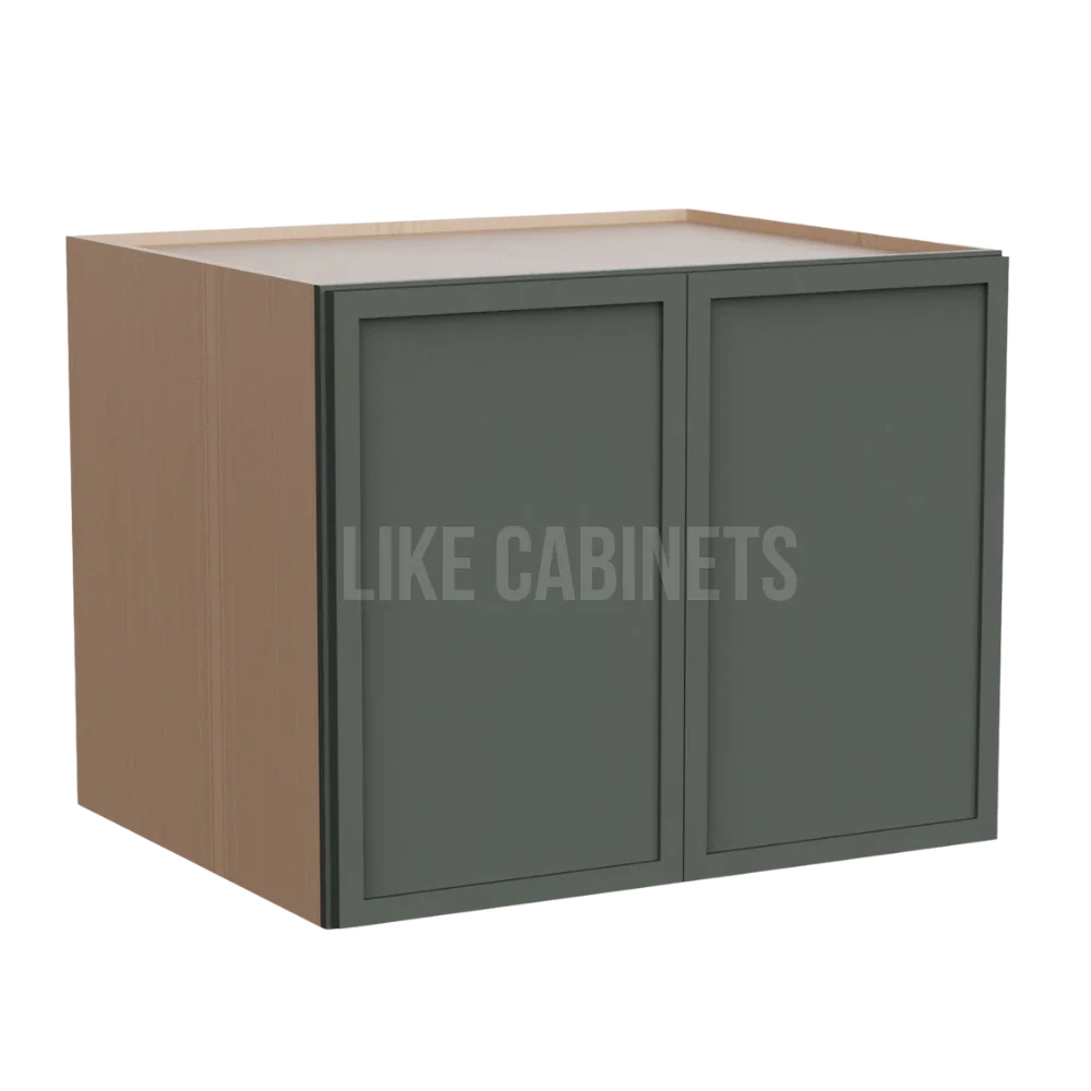 Slim Aston Green 24'' H Refrigerator Wall Cabinet 24'' Deep