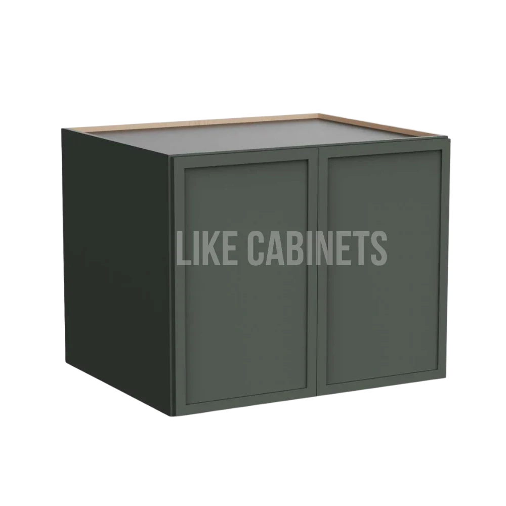 Slim Aston Green 24'' H Refrigerator Wall Cabinet 24'' Deep