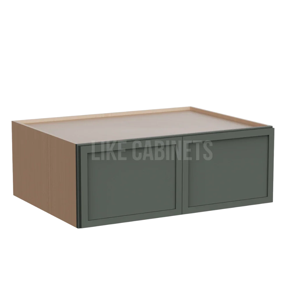 Slim Aston Green 33'' W Refrigerator Wall Cabinet 24'' Deep