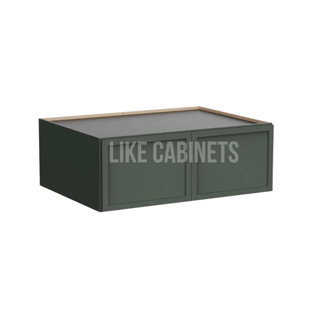 Slim Aston Green 33'' W Refrigerator Wall Cabinet 24'' Deep