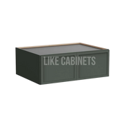 Slim Aston Green 33'' W Refrigerator Wall Cabinet 24'' Deep