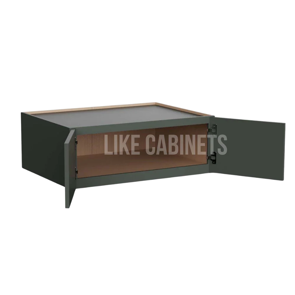 Slim Aston Green 33'' W Refrigerator Wall Cabinet 24'' Deep