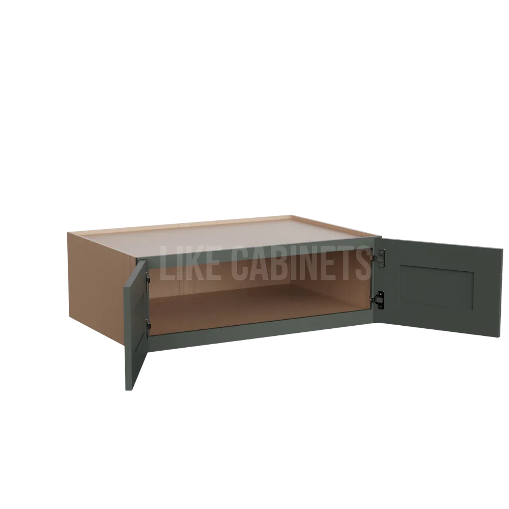 Slim Aston Green 36'' W Refrigerator Wall Cabinet 24'' Deep