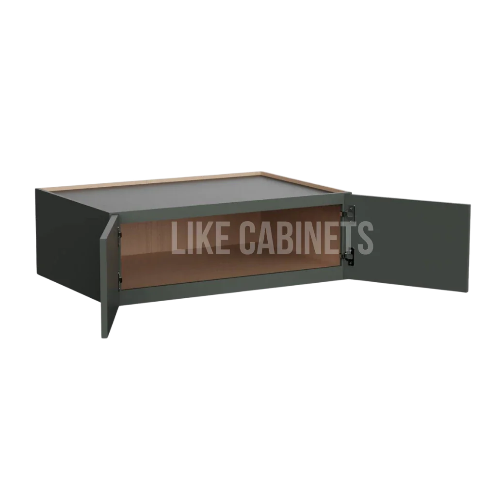 Slim Aston Green 36'' W Refrigerator Wall Cabinet 24'' Deep