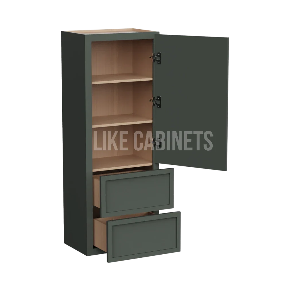 Slim Aston Green 18''W Wall With Drawer Cabinet