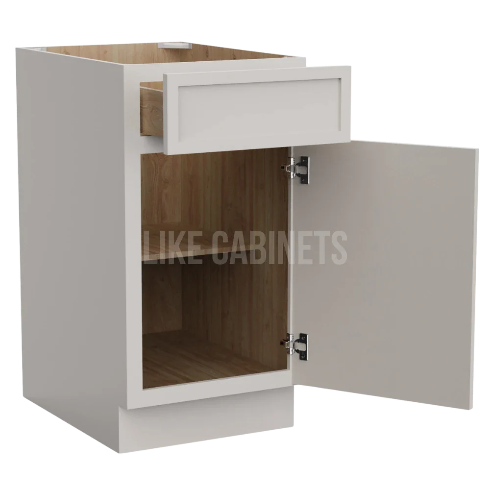 Slim Dove White Cabinet with Single Door & Drawer