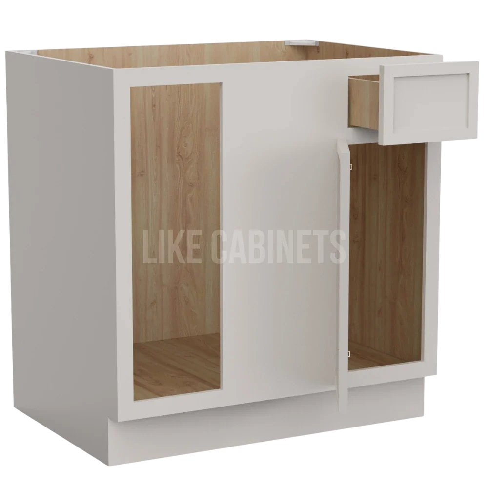 Slim Dove White Blind Corner Base Cabinet (L/R interchangeable)