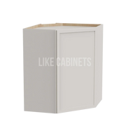 Slim Dove White 24'' Diagonal Corner Wall Cabinet